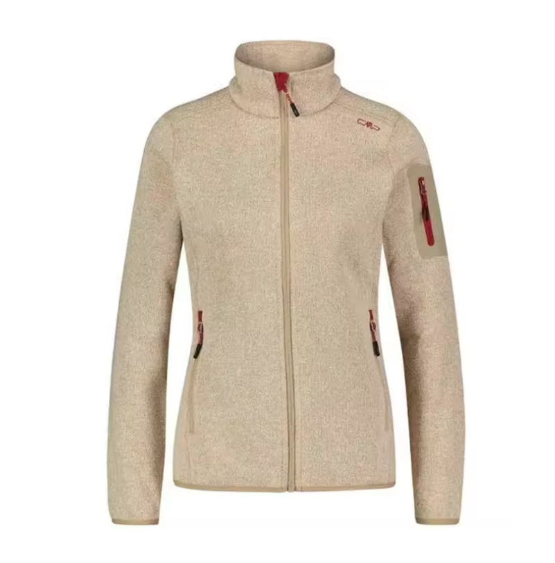 Campera Melange Knit Tech - Mujer