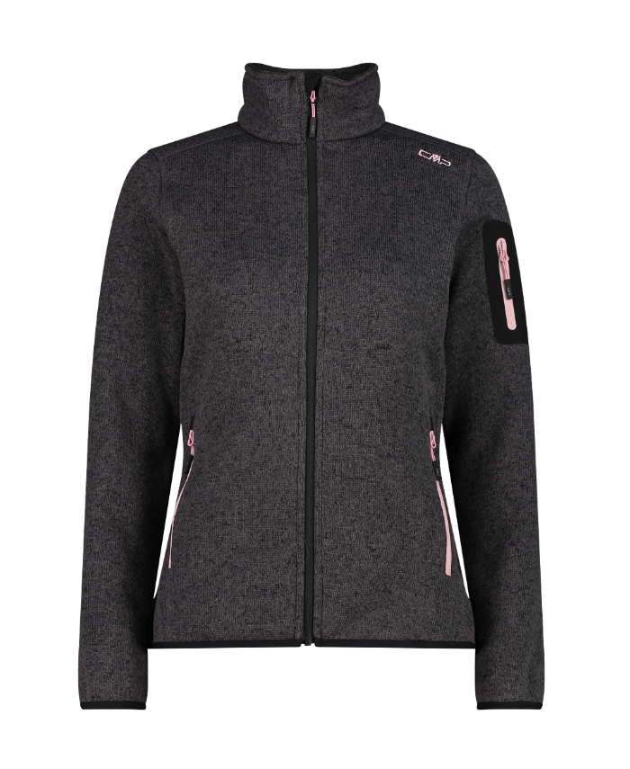 Campera Melange Knit Tech - Mujer