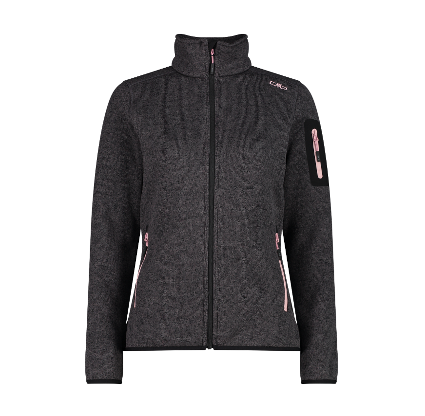 Campera Melange Knit Tech - Mujer