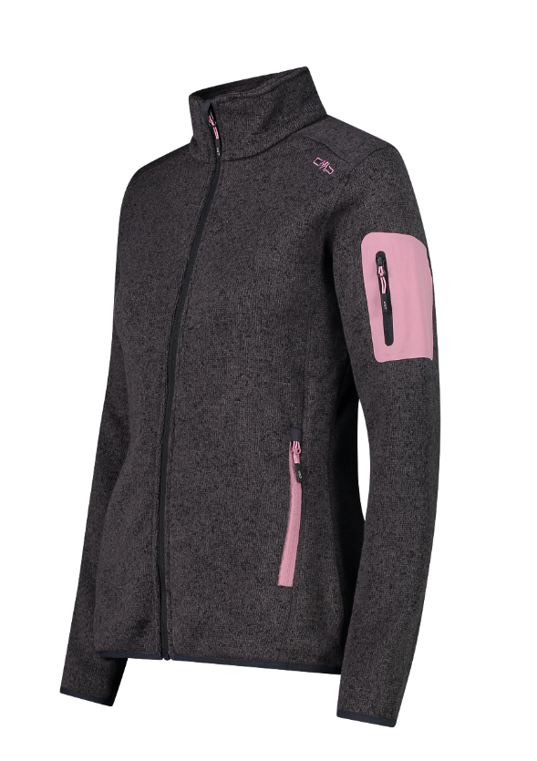 Campera Melange Knit Tech - Mujer