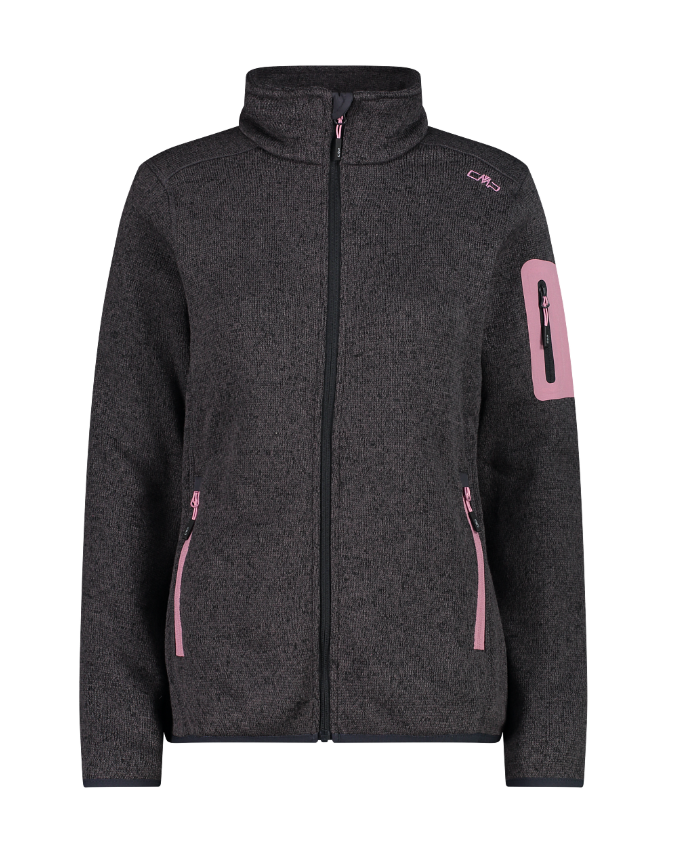Campera Melange Knit Tech - Mujer