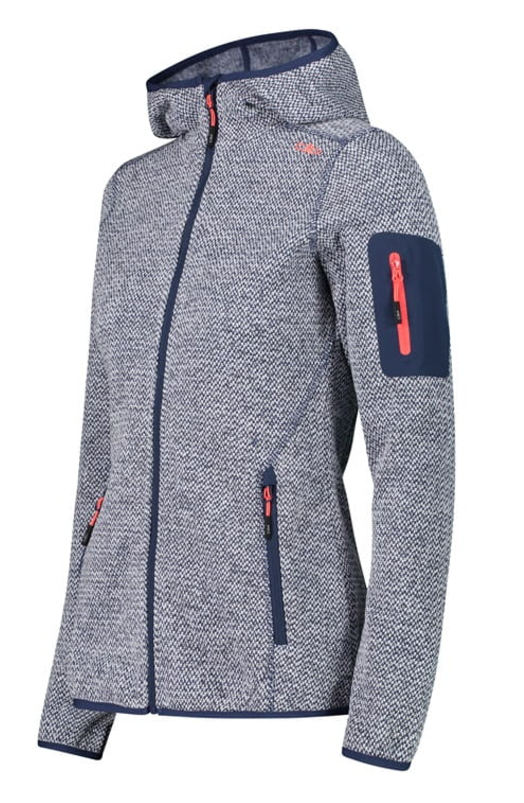 Campera Fix Hood Polar Knit Tech - Mujer