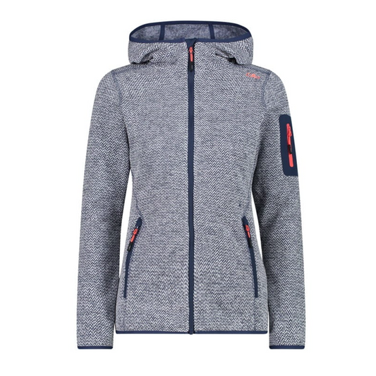 Campera Fix Hood Polar Knit Tech - Mujer
