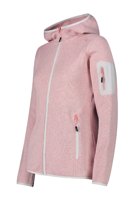 Campera Fix Hood Polar Knit Tech - Mujer