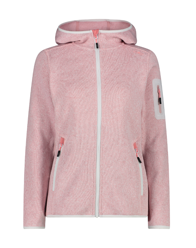 Campera Fix Hood Polar Knit Tech - Mujer