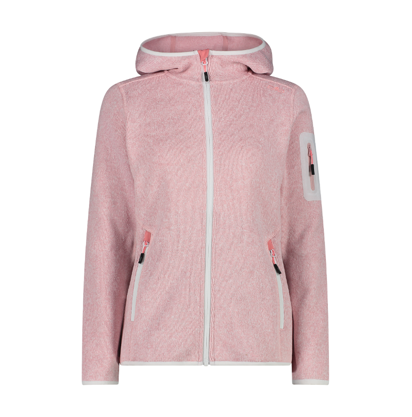 Campera Fix Hood Polar Knit Tech - Mujer