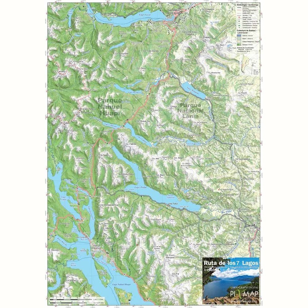 Pixmap Mapa Topografico Ruta de los 7 Lagos