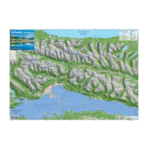 Pixmap Mapa Topografico Ushuaia y Alrededores