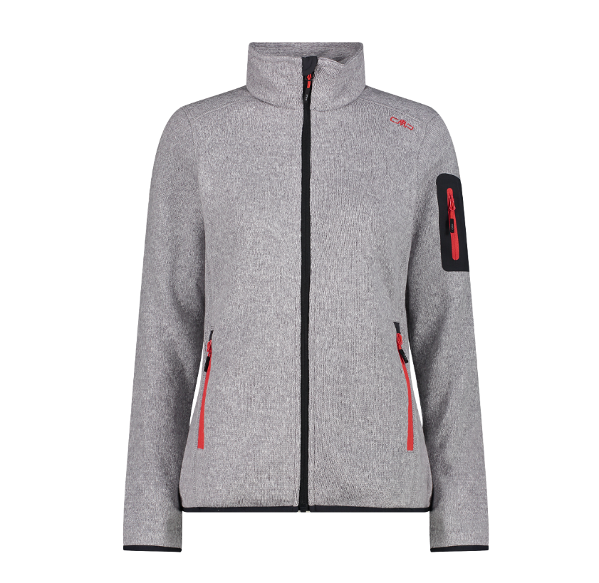Campera Melange Knit Tech - Mujer
