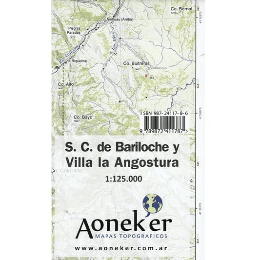 Pixmap Mapa Topografico Bariloche y Angostura