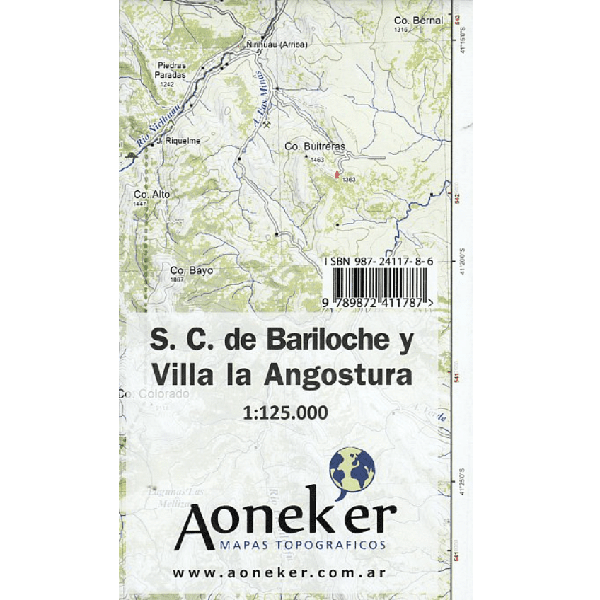 Pixmap Mapa Topografico Bariloche y Angostura