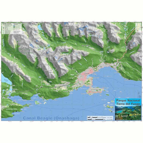 Pixmap Mapa Topografico Parque Nacional Tierra de Fuego